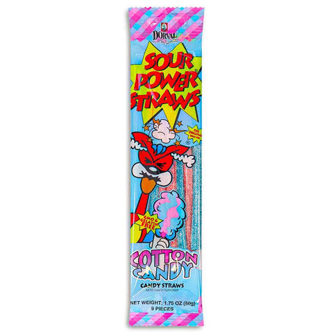 Sour Power Straws - Cotton Candy (50g)