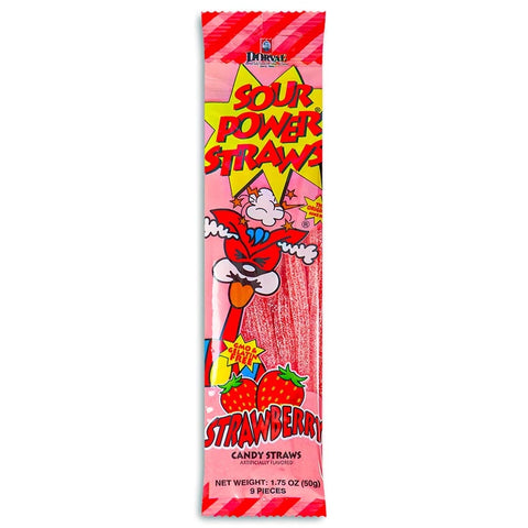 Sour Power Straws - Strawberry