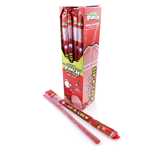 Sour Punch Edible Straws - Cherry